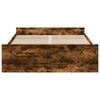 vidaXL Bettgestell mit Schubladen R&auml;uchereiche 140x190cm Holzwerkstoff