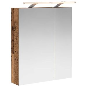 vidaXL Badezimmerspiegelschrank mit Regal Altholz 60 x 14,5 x 70 cm