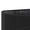 vidaXL 10-tlg. Garten-Sofagarnitur mit Kissen Schwarz Poly Rattan