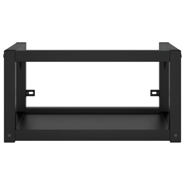 vidaXL Badezimmer Wand-Waschtischgestell Schwarz 59x38x31 cm Eisen