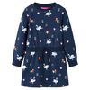 vidaXL Kinderkleid mit Langen &Auml;rmeln Marineblau 128