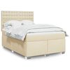 vidaXL Boxspringbett mit Matratze Creme 140x200 cm Stoff