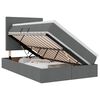 vidaXL LED-Speicherbett mit Matratze Dunkelgrau 120 x 190 cm Stoff