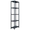 vidaXL Lagerregal Schwarz 125 kg 60 x 30 x 180 cm Kunststoff