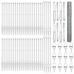 vidaXL Zaunpfosten Silber