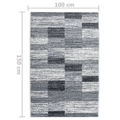 vidaXL Teppichläufer BCF Grau 100x150 cm