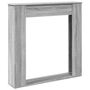 vidaXL Kaminumrandung Grau Sonoma 100x20x100 cm Holzwerkstoff