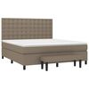 vidaXL Boxspringbett mit Matratze Taupe 160x200 cm Stoff