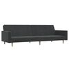vidaXL Schlafsofa 2-Sitzer Dunkelgrau Stoff