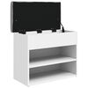 vidaXL Schuhbank Wei&szlig; 62 x 32 x 50 cm Holzwerkstoff