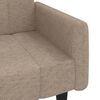vidaXL Schlafsofa 2-Sitzer mit Hocker Taupe Mikrofasergewebe