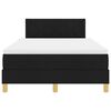 vidaXL Boxspringbett mit Matratze Schwarz 120 x 190 cm Stoff