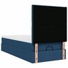 vidaXL Ottoman-Bett mit Matratze Blau 100x200 cm Stoff