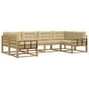 vidaXL Outdoor-Sofagarnitur 6 stk. Wei&szlig; und Beige
