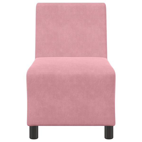 vidaXL Modulares Sofa ohne Armlehnen Rosa 55 cm Samt