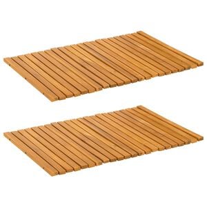 vidaXL Badematte Natur 60 x 40 cm Massivholz Akazie