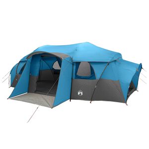 vidaXL Familienzelt mit Regenschutz wasserdicht 10 Personen Blau