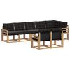 vidaXL Outdoor-Sofagarnitur 8 stk. Wei&szlig; und Schwarz