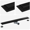 vidaXL Duschablauf 2-in-1 mit 360&deg; Siphon Schwarz 80 cm Edelstahl 304