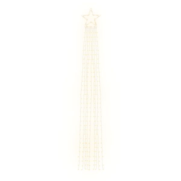vidaXL Weihnachtsbaum-Beleuchtung 320 LEDs Warmweiß 375 cm