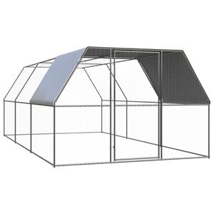 vidaXL Outdoor-H&uuml;hnerk&auml;fig 3x6x2 m Verzinkter Stahl