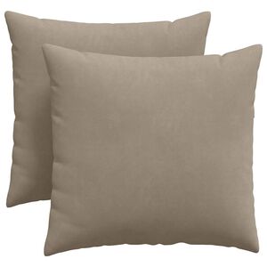 vidaXL Sofakissen 2 St&uuml;ck Taupe 45 x 45 cm Stoff