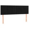 vidaXL Kopfteile Schwarz 144x5x78/88 cm Samt