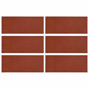 vidaXL Gehwegstein 6 pcs Rot 60,5 x 25 x 2 cm Gummi