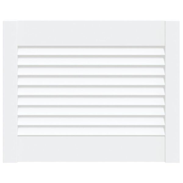 vidaXL Schrankt&uuml;r Lamellen-Design Wei&szlig; 39,5x49,4 cm Massivholz Kiefer