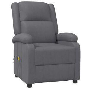 vidaXL Massagesessel Grau Kunstleder