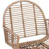 vidaXL Esszimmerstuhl 2 pcs Natur 44 x 44 x 74 cm Rattan und Eisen