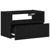 vidaXL Wand-Nachttische 2 Stk. Schwarz 45x26x28,5 cm
