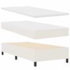 vidaXL Boxspringbett Creme und Weiß 203 x 80 x 128 cm Cordstoff