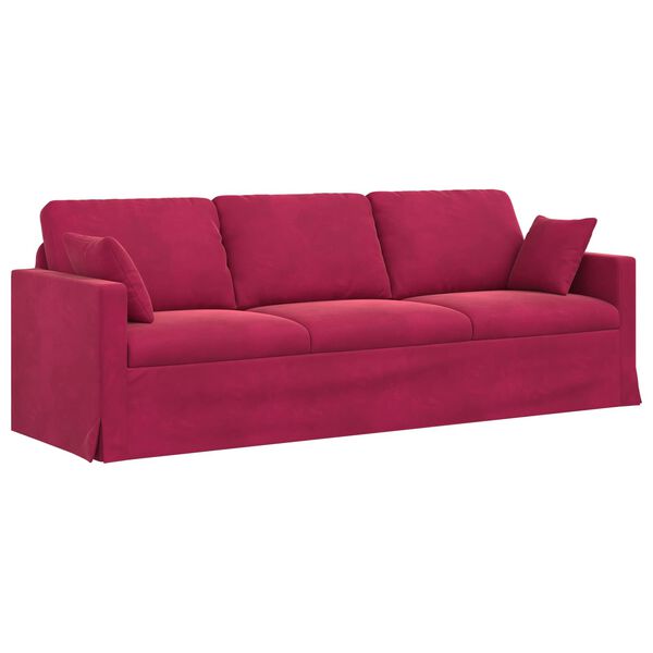 vidaXL Sofa Weinrot 228 x 78 x 80 cm Samt