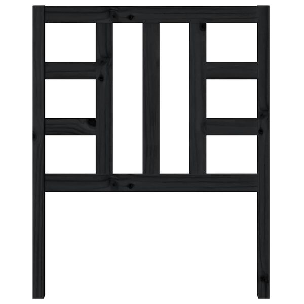 vidaXL Kopfteil Schwarz 81x4x100 cm Massivholz Kiefer