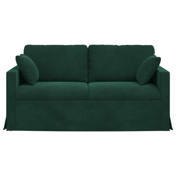 vidaXL Sofa Dunkelgr&uuml;n Gesamtabmessungen: 158 x 78 x 80 cm (B x T x H)