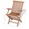 vidaXL 5-tlg. Garten-Essgruppe Teak Massivholz