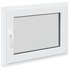 vidaXL Kellerfenster RISOR 80 x 70 cm PVC und Glas Wei&szlig;