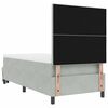 vidaXL Boxspringbett mit Matratze Hellgrau 100 x 200 cm Samt