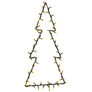 vidaXL Weihnachtsbeleuchtung Weihnachtsbaum-Silhouette 80 LEDs