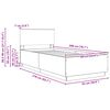 vidaXL Bettrahmen mit Kopfteil Schwarz 90 x 200 cm Holzwerkstoff