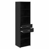 vidaXL Highboard Schwarz Eichen-Optik 50 x 42,5 x 185 cm Holzwerkstoff