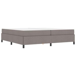 vidaXL Boxspringbett mit Matratze Taupe 200 x 200 cm Stoff