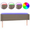 vidaXL LED Kopfteil Taupe 203x16x78/88 cm Stoff