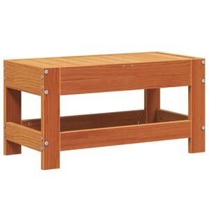 vidaXL Gartenhocker Wachsbraun 62x30x32 cm Massivholz Kiefer