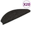 vidaXL Stufenmatten Selbstklebend 20 Stk. Schwarz 56x17x3 cm