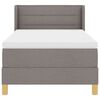 vidaXL Boxspringbett mit Matratze mit Kopfteil Taupe 90 x 190 cm Stoff