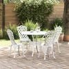 vidaXL Garten Essgruppe 5 pcs Wei&szlig; Aluminium