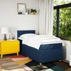 vidaXL Boxspringbett mit Matratze Blau 90x200 cm Stoff