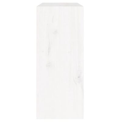 vidaXL Bücherregal/Raumteiler Weiß 60x30x71,5 cm Massivholz Kiefer